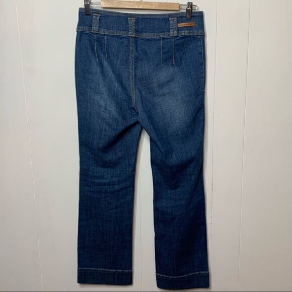 Pilcro And The Letterpress High Waist Wide Leg Cropped Trouser Jeans Sz 27 - Picture 4 of 8